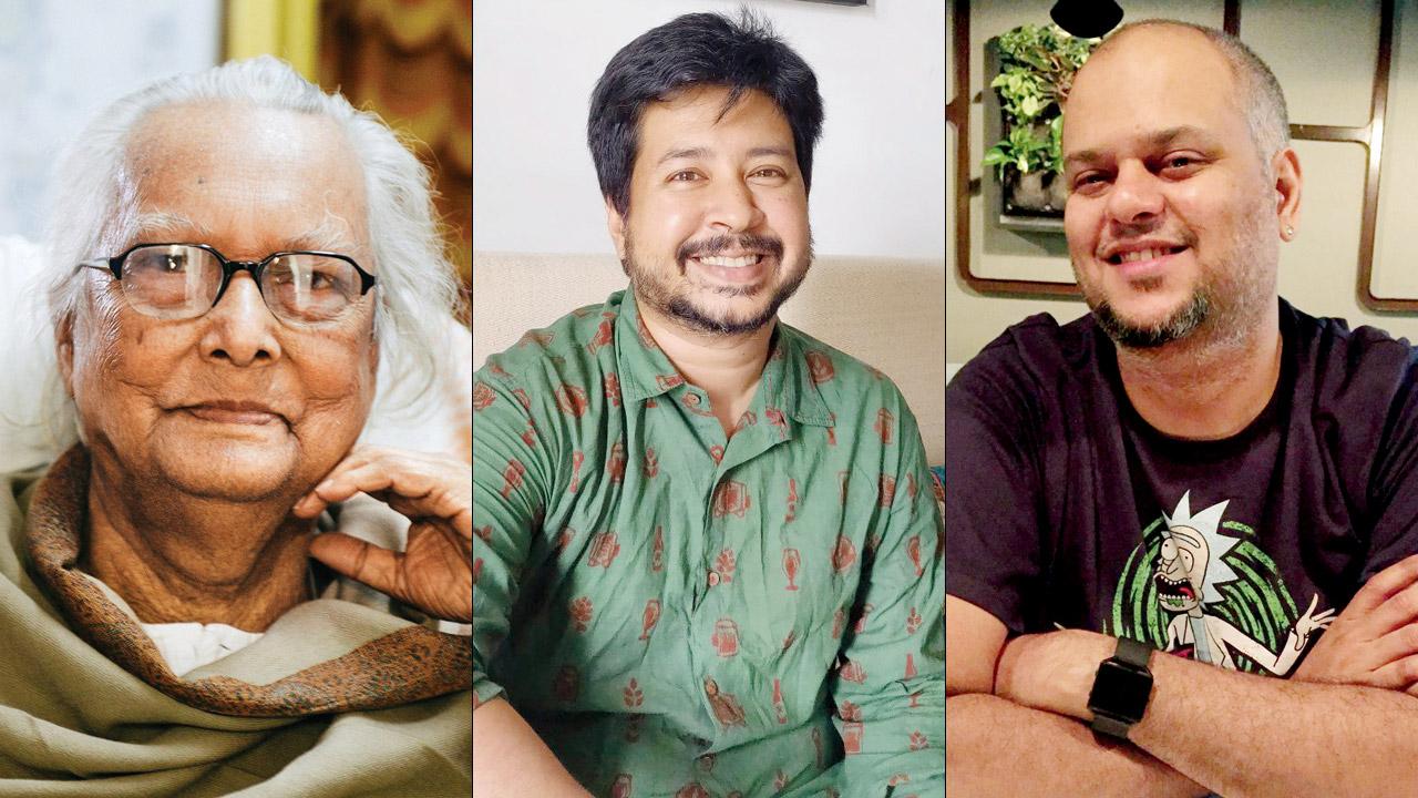 Narayan Debnath. Pic courtesy/Wikimedia Commons; Samit Basu and Abhijeet Kini