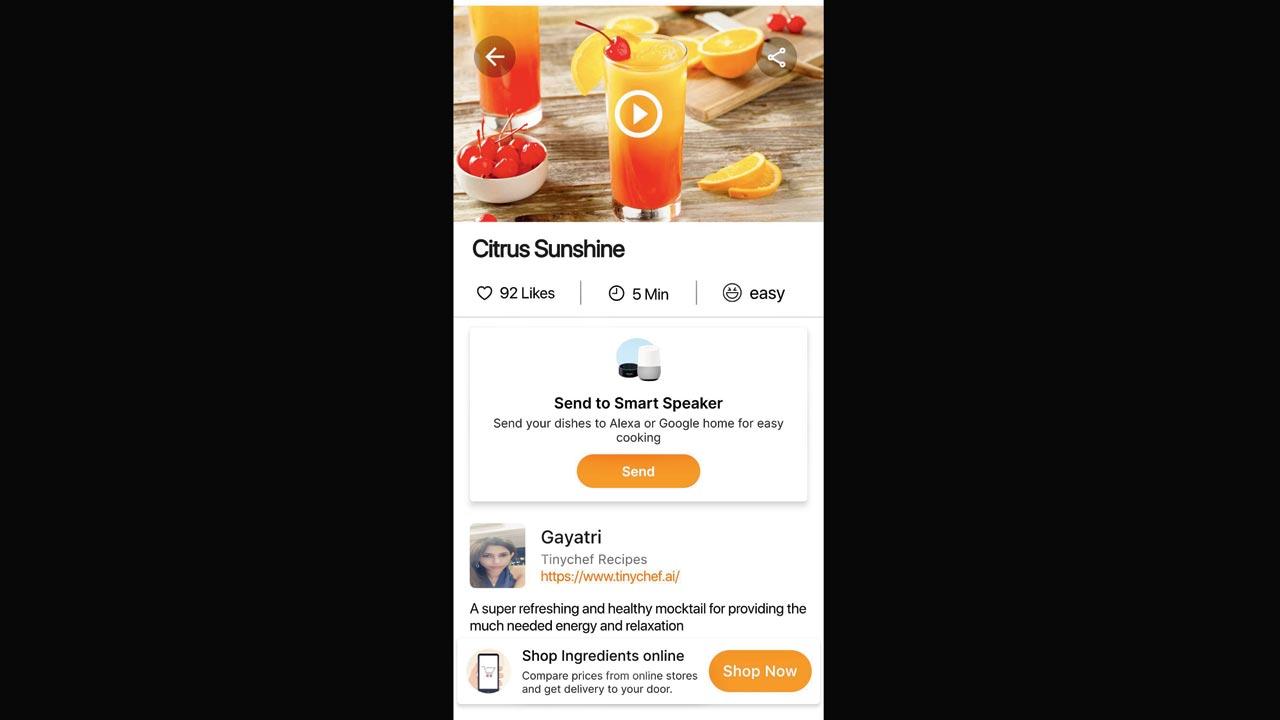 TinyChef is a personalised kitchen management app that helps you plan, shop and cook your daily meals