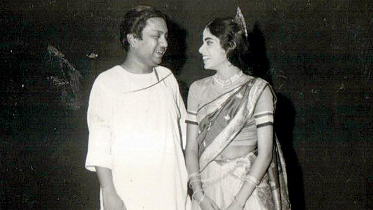 Pandit Birju Maharaj with Shovana Narayan in their early days