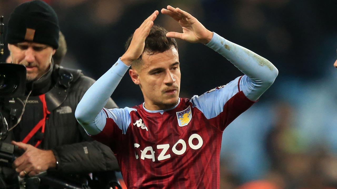 EPL: Phillippe Coutinho inspires Aston Villa to thrilling draw against Manchester United