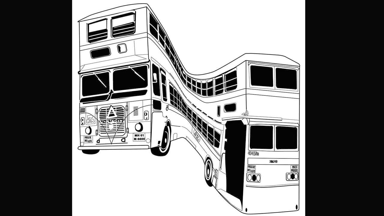 A vector artwork of the BEST double-decker made by Instagrammer @spiral_viral. 