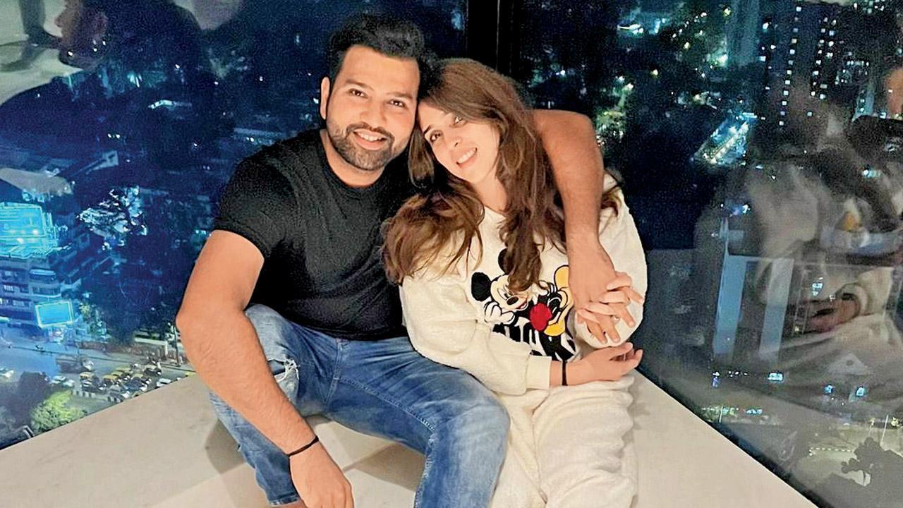 Rohit chills at home with wifey Ritika