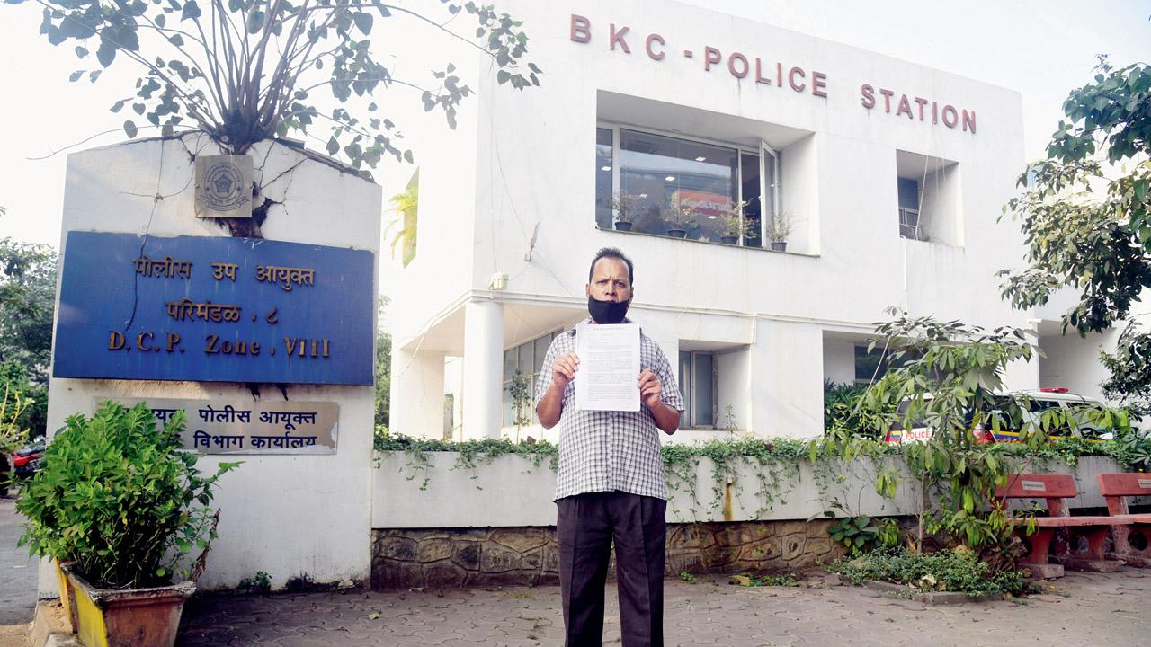 Outside BKC police station