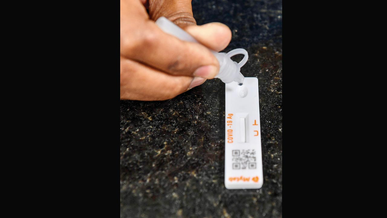 There are about 8-10 self-test kits in the market, and CoviSelf is one among them. File pic/AFP