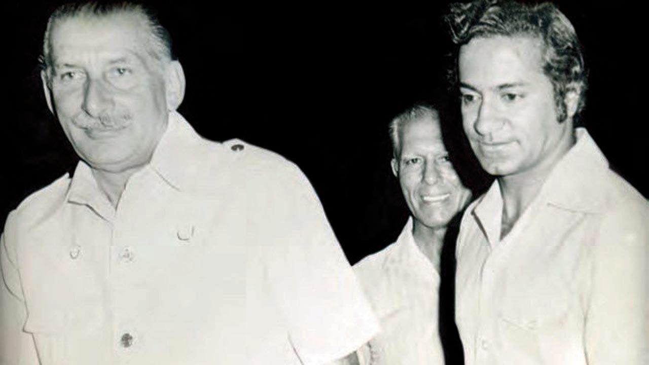 With Field Marshal SHFJ Manekshaw and athletics coach Jal Pardiwala (centre) at an All India Council of Sport event. Khalid A-H Ansari had shared the first copy of Mid-Day with Field Marshal Manekshaw, during an event at the Taj Mahal Hotel Ballroom at which the latter was the chief guest. Pics Courtesy/It’s A Wonderful Life: A Memoir (Rupa Publications), Khalid A-H Ansari