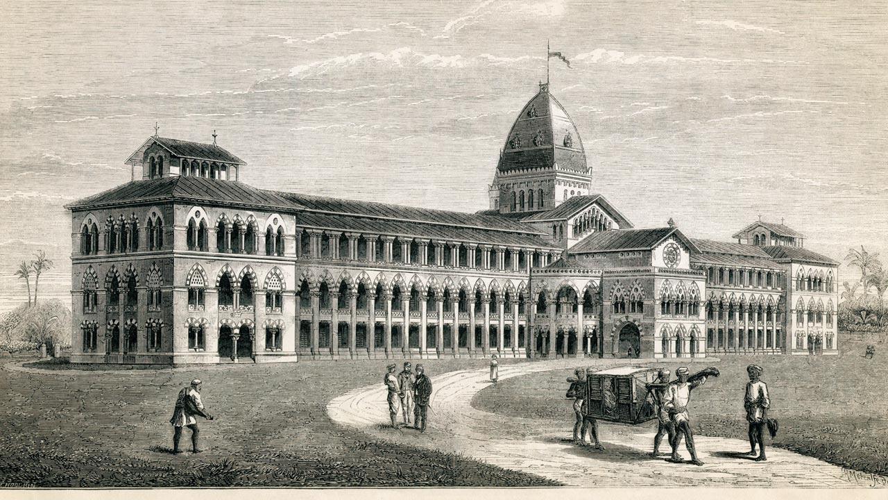 Thomas Roger Smith’s proposed European General Hospital of 1863, which was to replace healthcare facilities described at the time as “a disgraceful reflection on the humanity of the Government and the European community in Bombay”. Image Courtesy/Urbs Indis Library