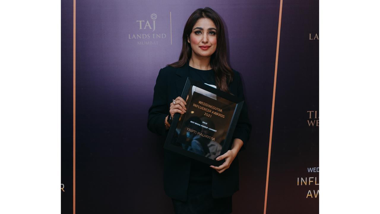 Tripti Malhotra garners headlines yet again with her recent accolade in makeup