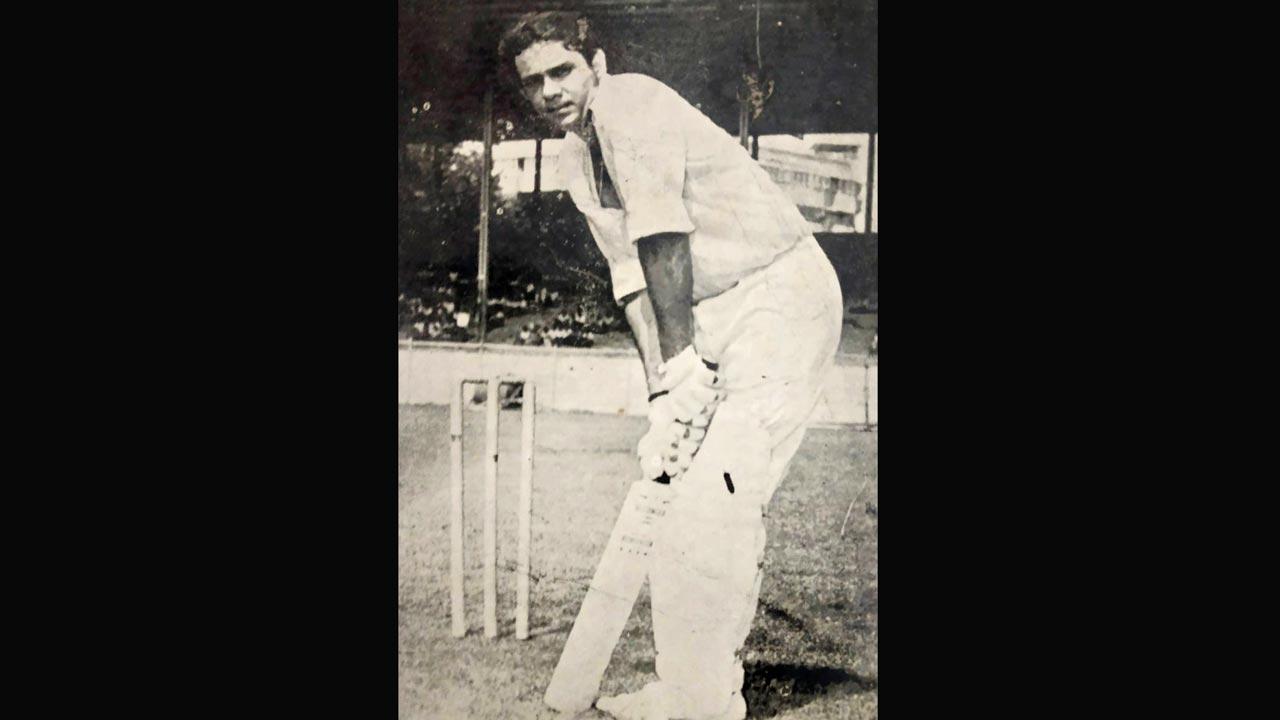 A 4 by 6 inch-sized black and white photo of right-hand batsman Ashok Mankad, which Mungekar got hold of in exchange of two empty packets of a cigarette brand