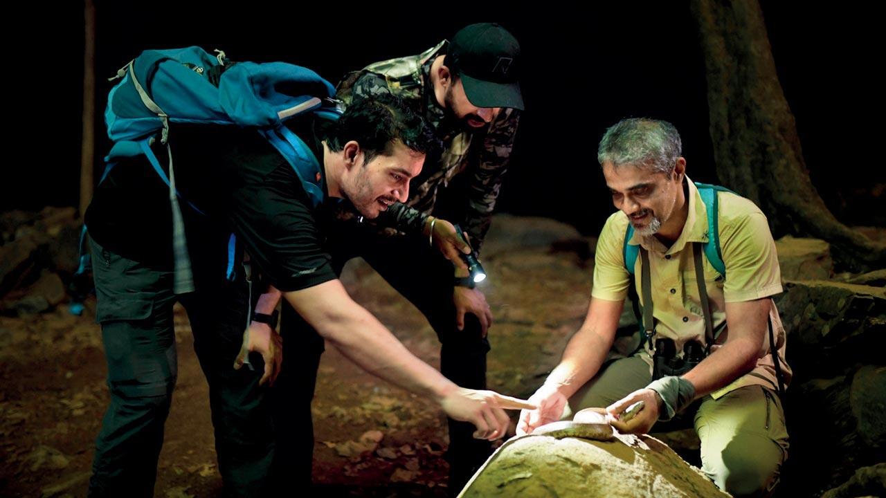Singha meets naturalist Parag Ranganekar at Netravali as they trek to Savri waterfall and catch the Whitaker’s boa snake
