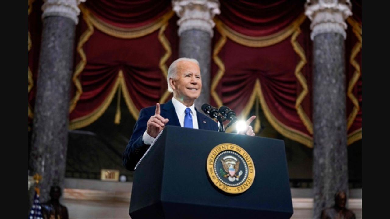US President Joe Biden and Congress mark a year since violent insurrection