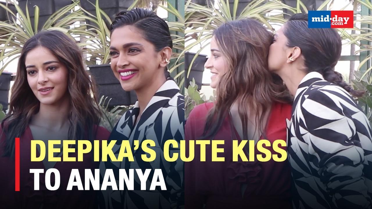 Deepika Padukone’s Cute Cheek Kiss To Ananya Panday Is Breaking The Internet