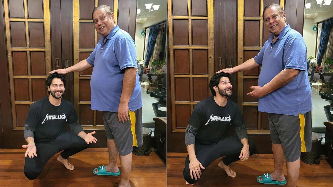 Varun Dhawan starts 2022 with father David Dhawan's blessings