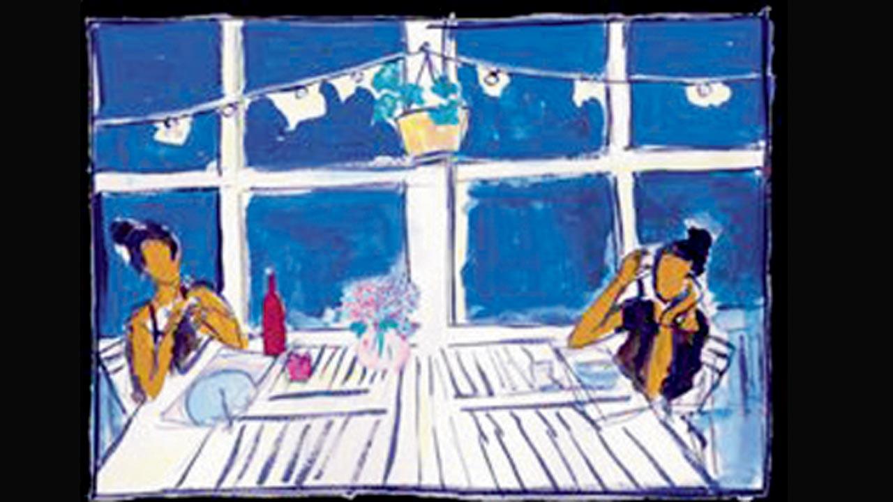 A painting from the book