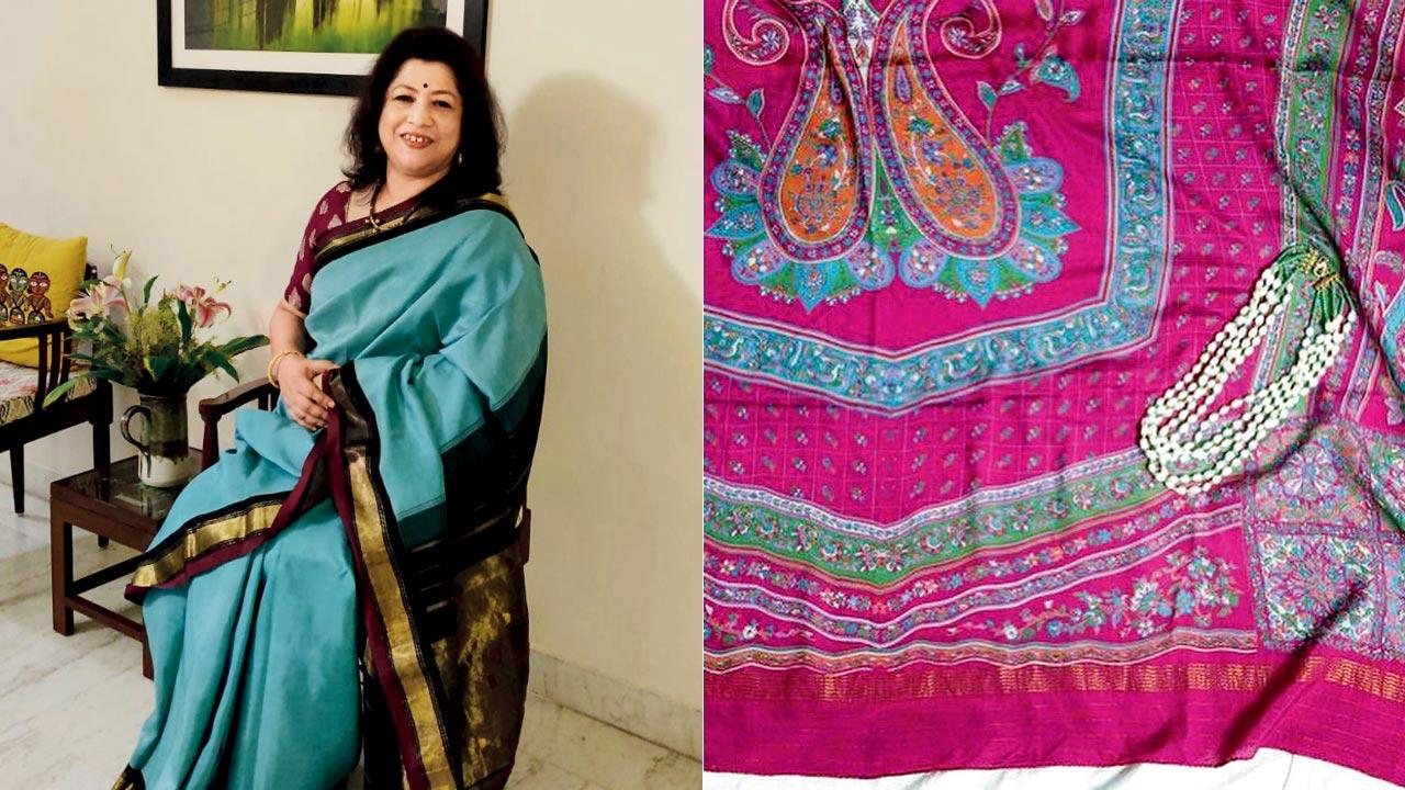 Susmita Misra; (right) MoS focuses on pre-loved sarees