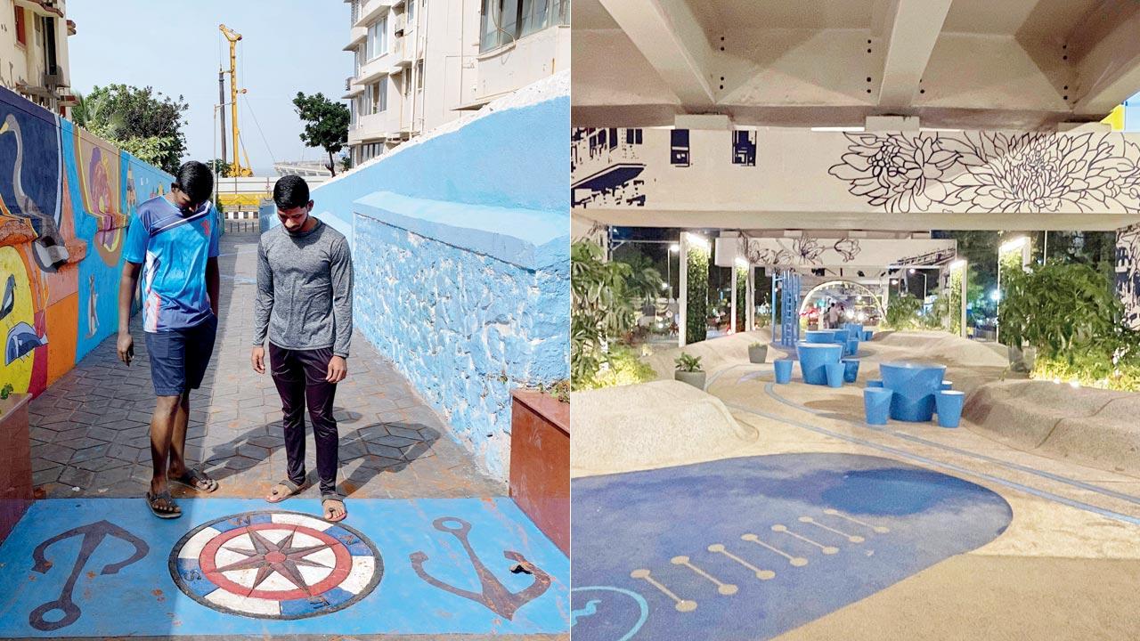 The placemaking and urban design revamp at (left) Worli and at Lower Parel