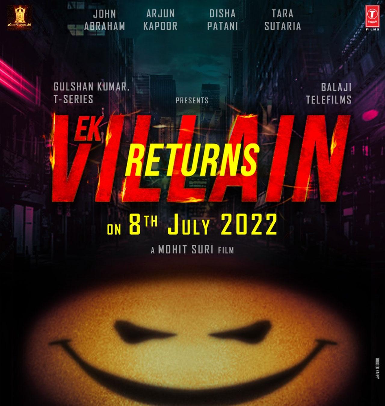 Ek Villain Returns
After the success of Ek Villain, comes the spiritual sequel Ek Villain Returns. The anticipated sequel will see a big-bang Eid release. Ek Villain Returns is a Mohit Suri directorial and jointly produced by Ekta Kapoor, Shobha Kapoor, Bhushan Kumar and Krishan Kumar under the banners of Balaji Motion Pictures and T-Series. The action thriller features John Abraham, Arjun Kapoor, Disha Patani and Tara Sutaria in pivotal roles. 