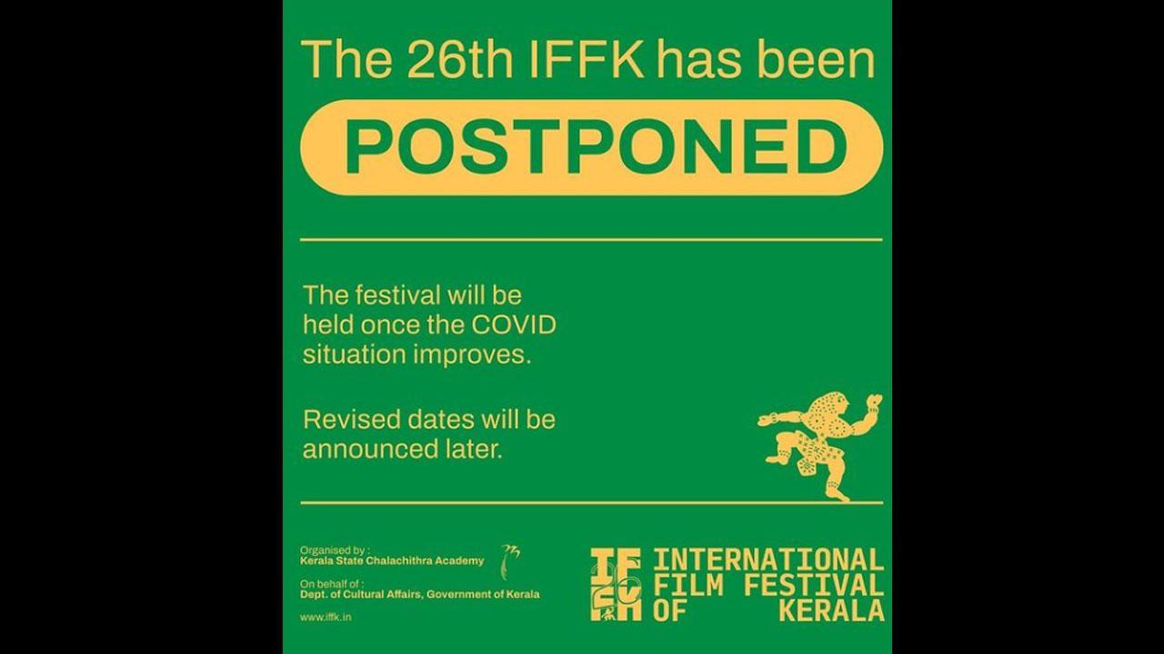 The 26th International Film Festival of Kerala postponed due to rising Covid-19 cases