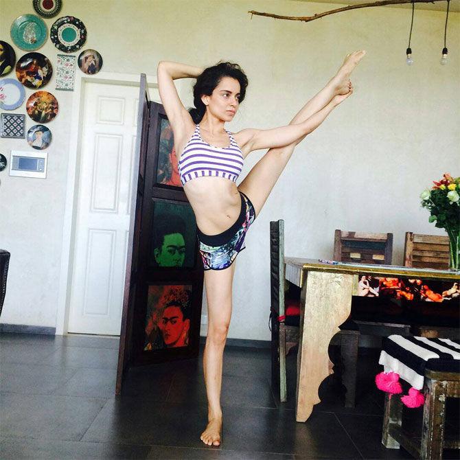 Kangana Ranaut swears by yoga and it has changed her life. In an interview to Vogue magazine, Kangana said, 'Yoga is a gift and I actually think that I have survived due to it. Through meditation, pranayama and yoga postures, I could vent out a lot of restless energy. It brought a lot of spiritual and physical balance in me and I think it helped me gain qualities like perseverance and patience or controlling my impulses. I think I lasted and survived and could achieve all I have because of yoga.