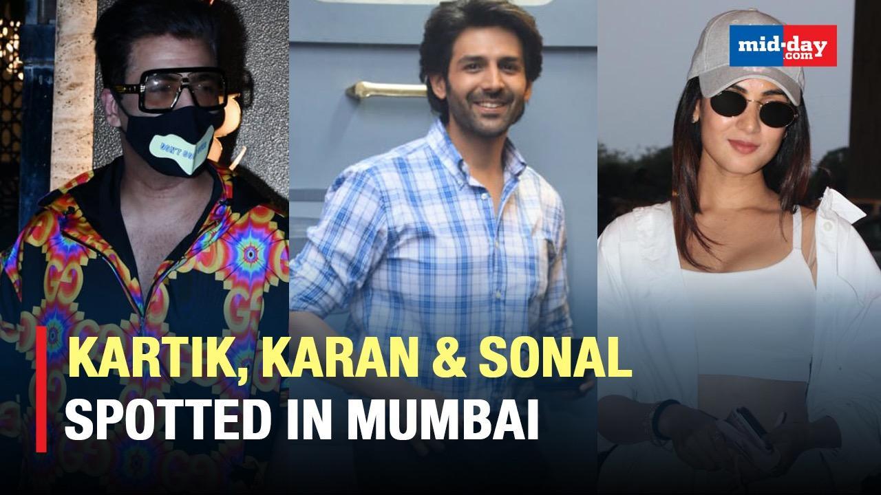 Kartik, KJo, Sonal Chauhan & other celebs were spotted on the streets of Mumbai