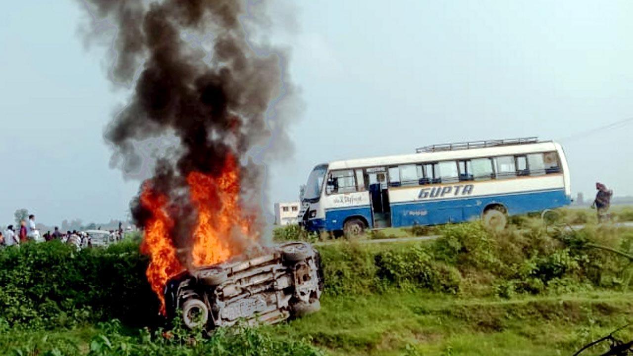 Lakhimpur violence: Chargesheet against four in connection with lynching of BJP workers, driver