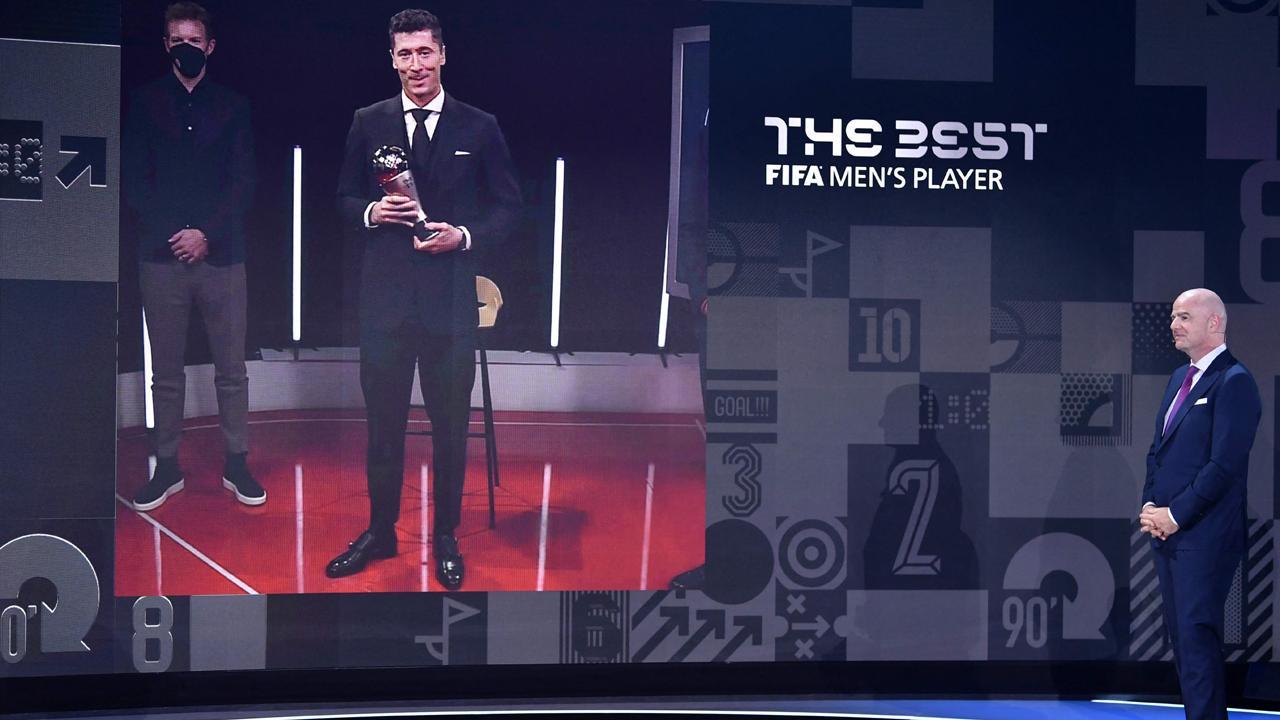 Robert Lewandowski beats Lionel Messi to win FIFA Best Men's player award