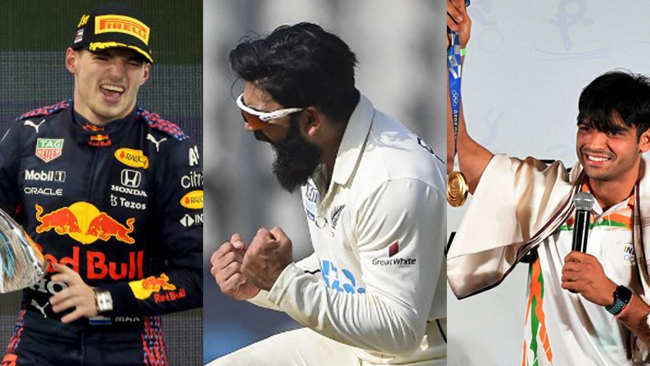 Neeraj Chopra, Ajaz Patel, R Ashwin, Max Verstappen - Top 21 male sports stars in the year 2021