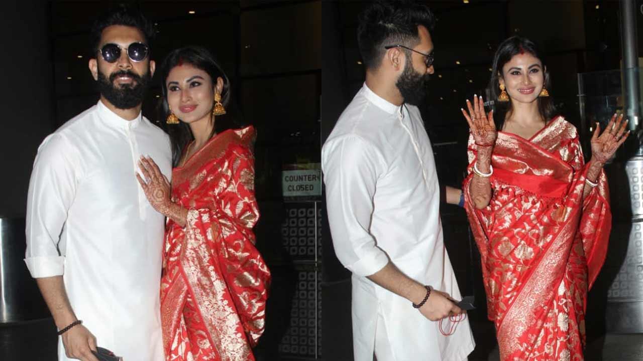 Mouni Roy and Suraj Nambiar make first public appearance after marriage in Goa