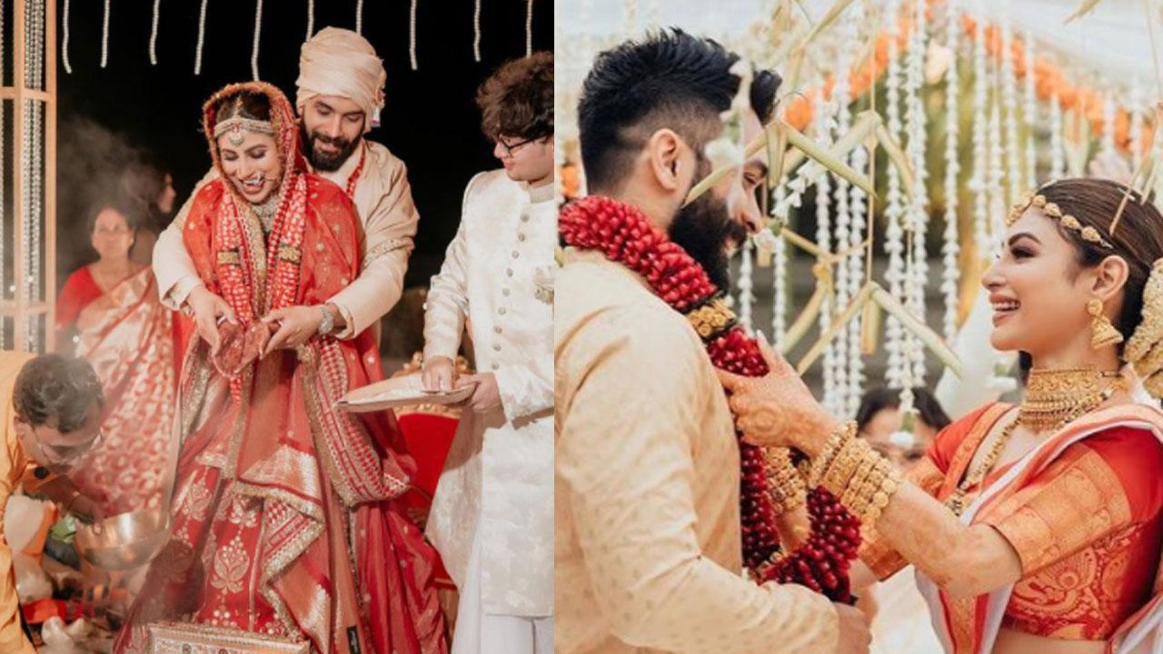 Mouni Roy and Suraj Nambiar's dreamy wedding pictures out, actress aces her bridal look
