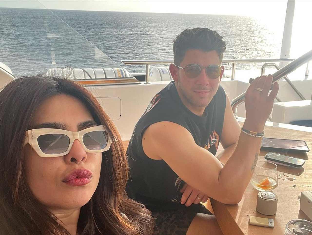 Taking to her Instagram handle on Monday, 'The Matrix Resurrections' actor posted pictures which revealed that they celebrated the New Year on a yacht, though in the location for her pictures, PeeCee wrote, 