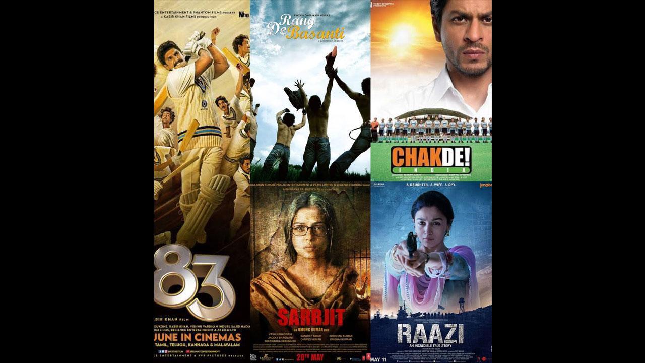 From Shah Rukh Khan's Chak De! India to Alia Bhatt's Raazi, films to binge-watch