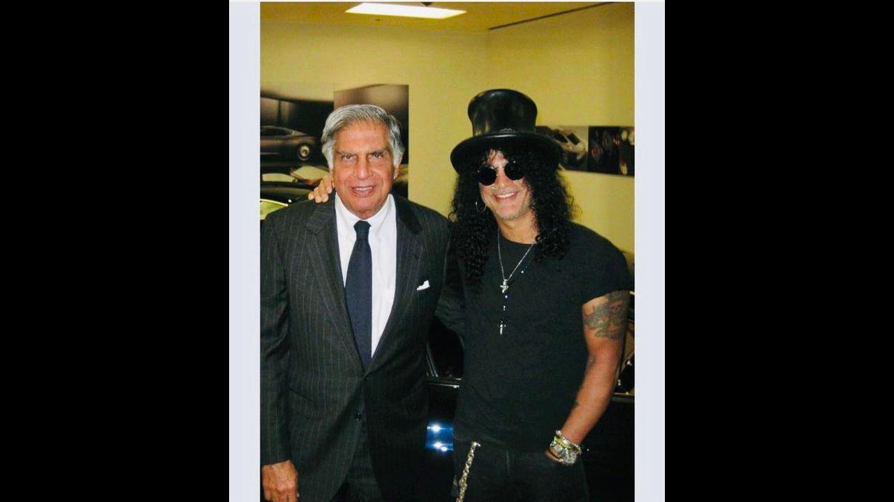 When Ratan Tata met 'polite rockstar' Slash. See pic