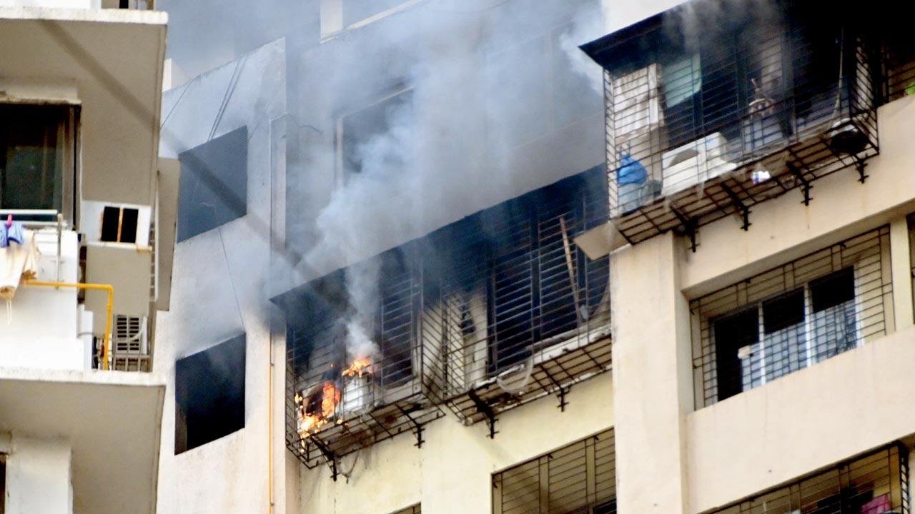 The fire swept through the 19th and 20th floors of the high-rise