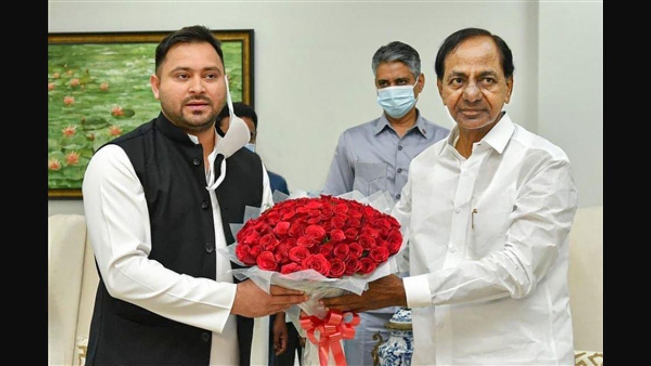 Tejashwi Yadav meets Telangana CM K Chandrashekar Rao