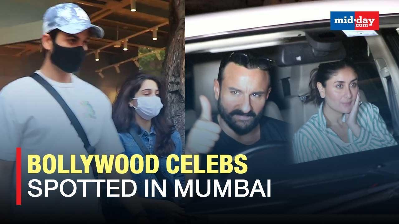 From Saif-Kareena To Sunny-Sharvari; Watch Bollywood Celebs Spotted In Mumbai