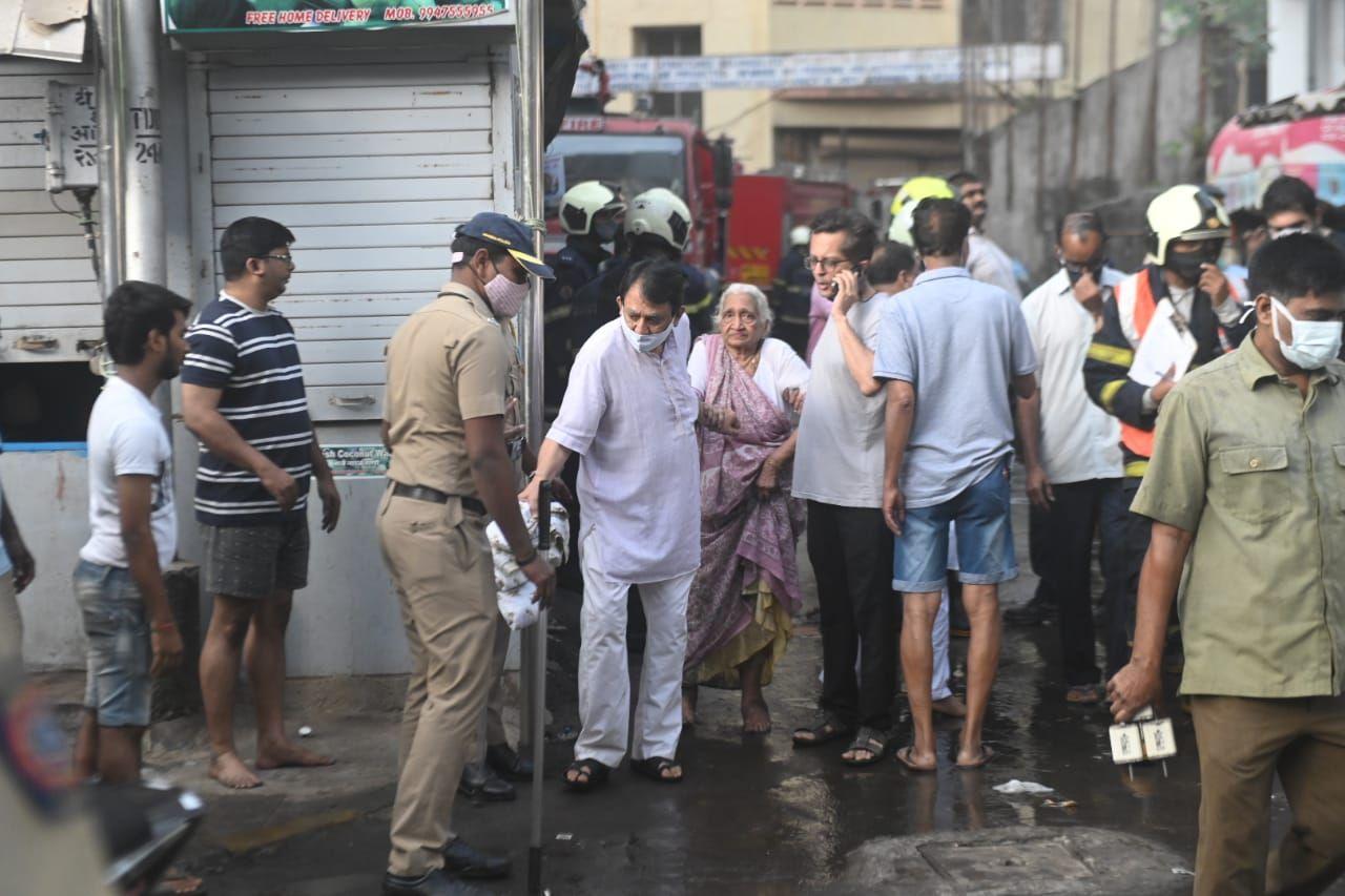 According to the official, the firefighting and rescue operation is still on. Pic/Bipin Kokate
 