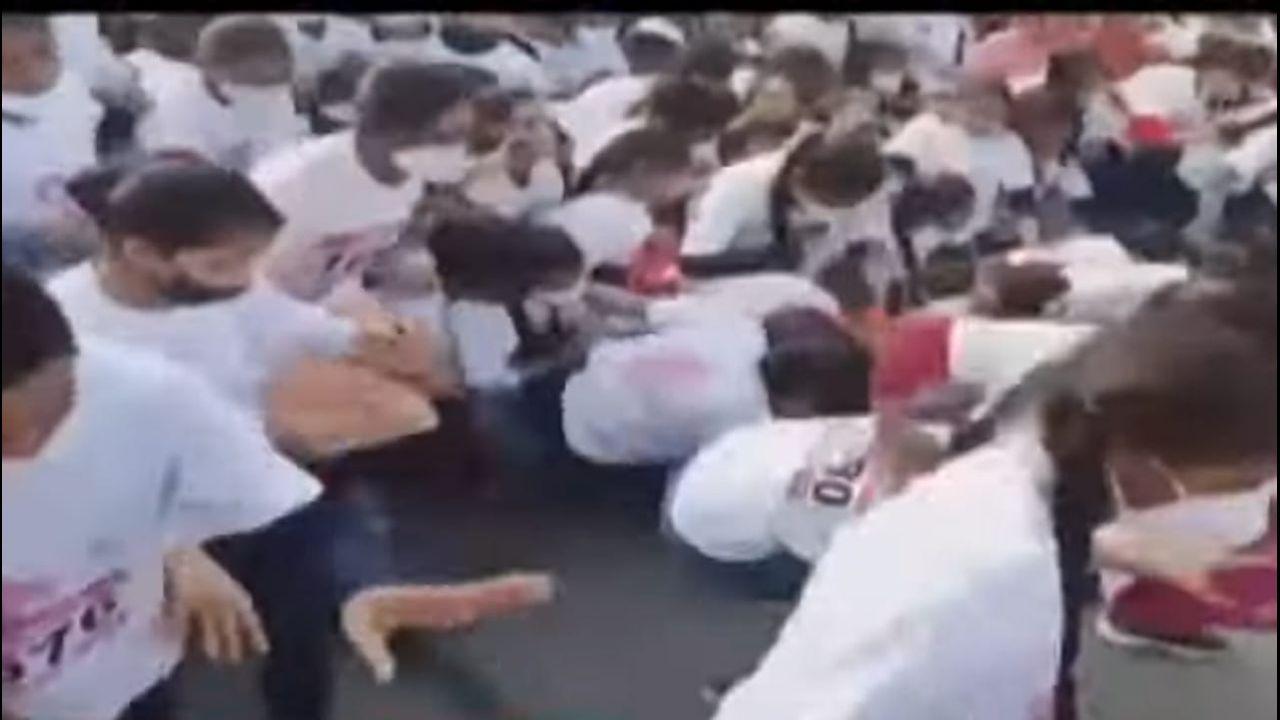 Watch video: Stampede-like situation in Congress marathon in Bareilley