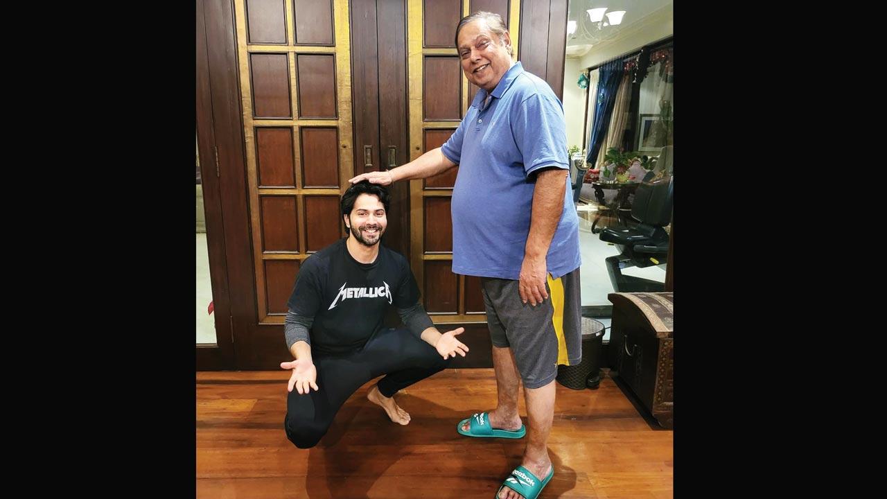 Varun Dhawan with father David