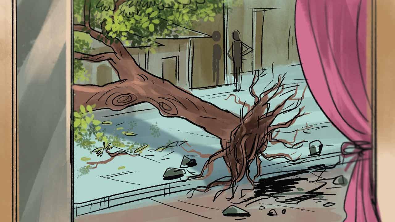 Falling trees
