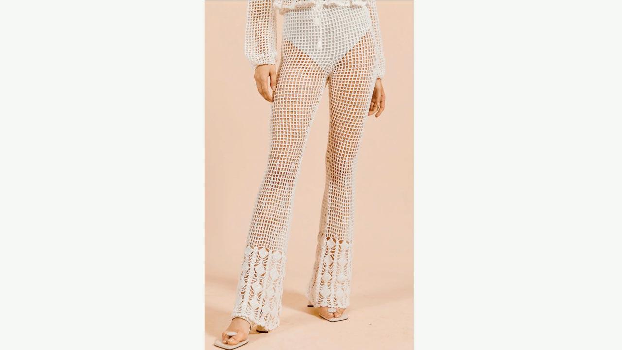 Crochet lounge pants. Pic courtesy/@Maiyo_London on Instagram