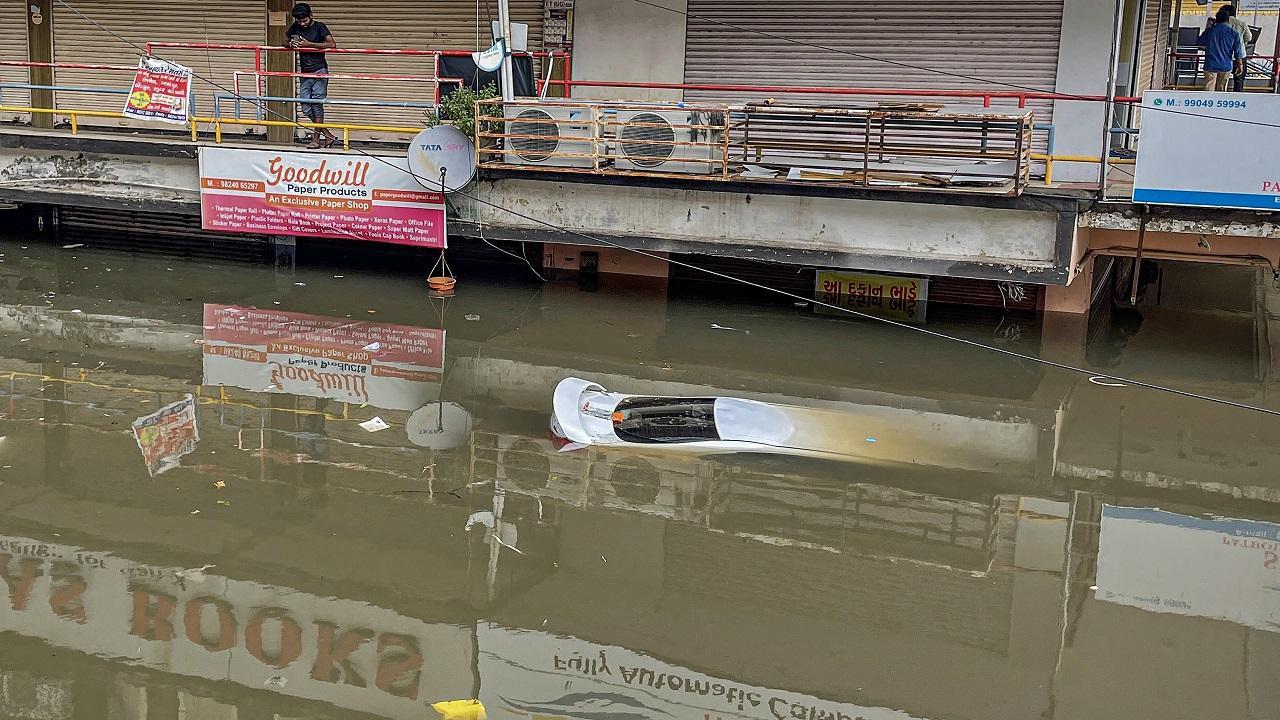 Flood-like situation in Ahmedabad after heavy rainfall