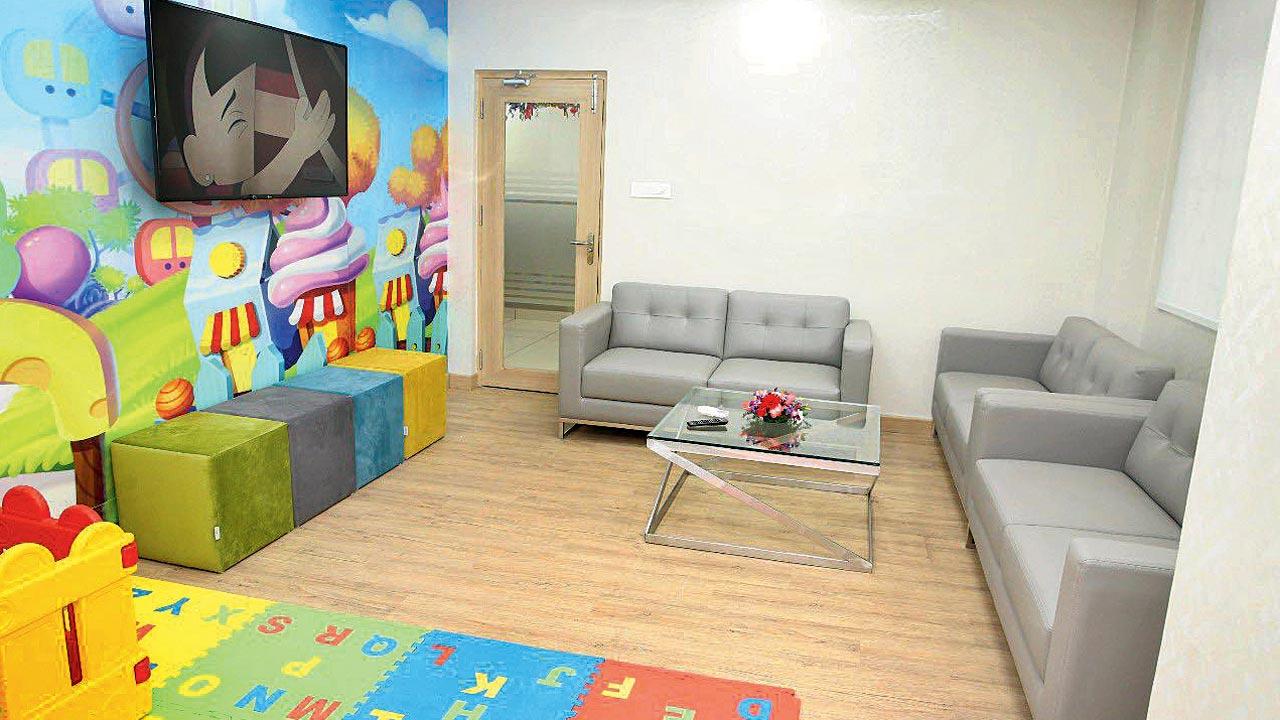 A child-friendly POCSO waiting room with colourful walls and comfortable sofas in Hyderabad. Besides Kerala, other states like Telangana, New Delhi, West Bengal and Goa also have child-friendly POCSO courts. Pic/@KTR, Twitter