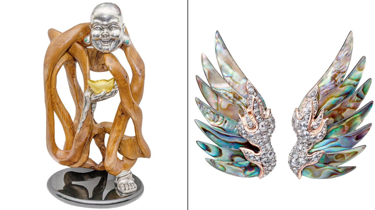 Lotus’ wood and silver art pieces