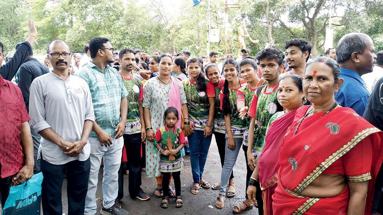 The Bhoir family, tribals from Aarey were also in the protest