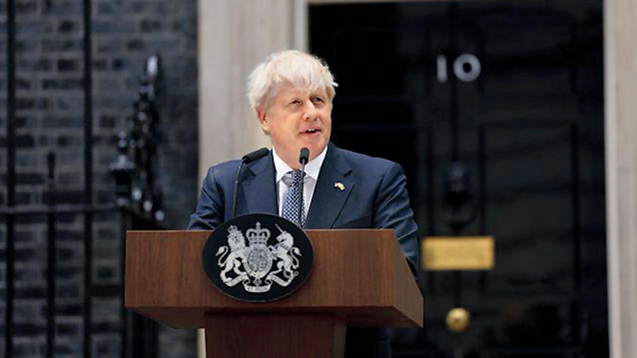 Boris Johnson announcing his resignation on July 7, 2022. Pic Courtesy/@BorisJohnson on Twitter