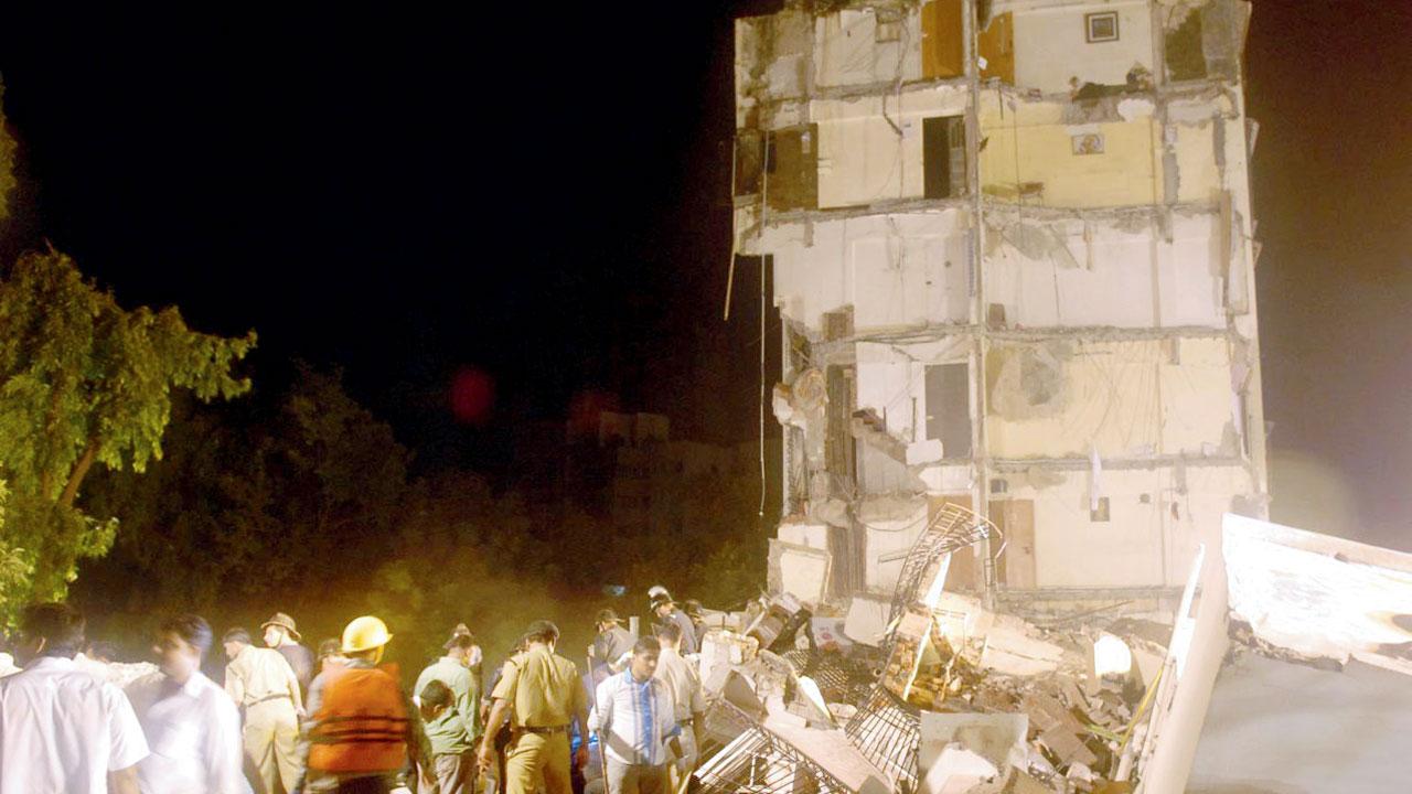 Laxmi Chhaya building after the collapse