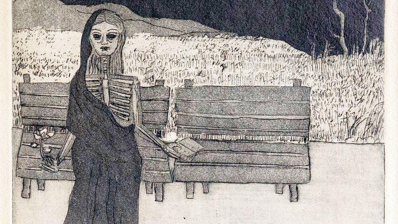 Lot 24 - Death Reading a Book of Poems