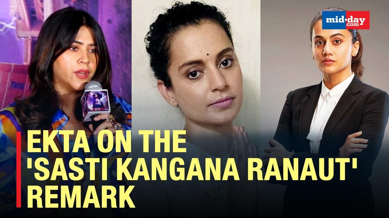 Ekta Kapoor On The 'Sasti Kangana Ranaut' Remark | Dobaaraa Trailer Launch