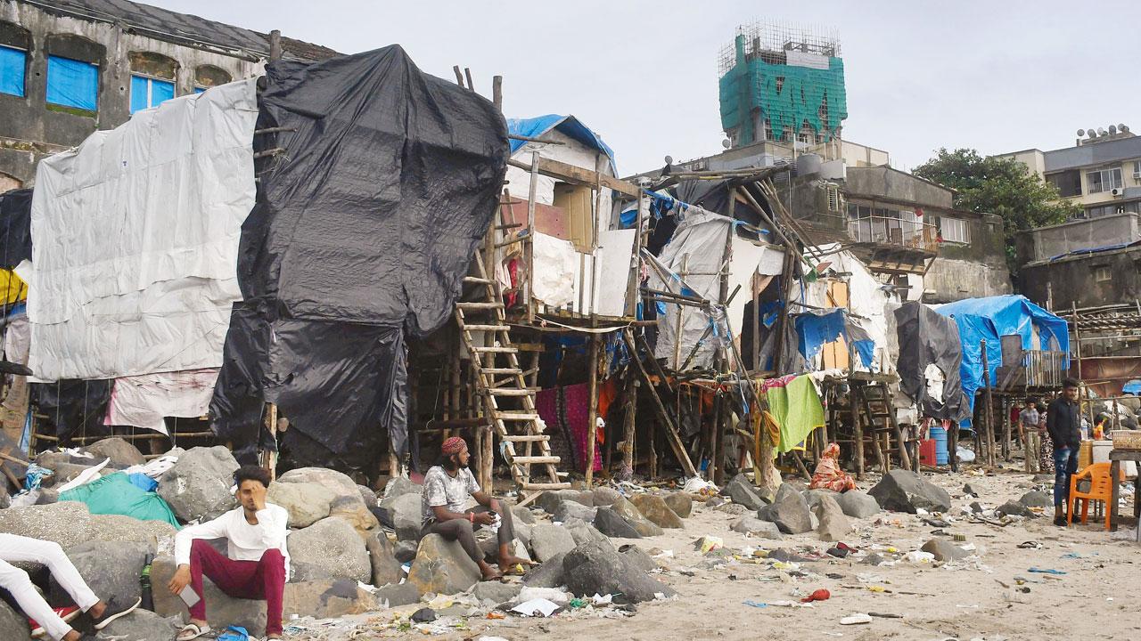 The huts are available for a monthly rent of Rs 8,000-Rs 10,000, said locals. Pic/Ashish Raje