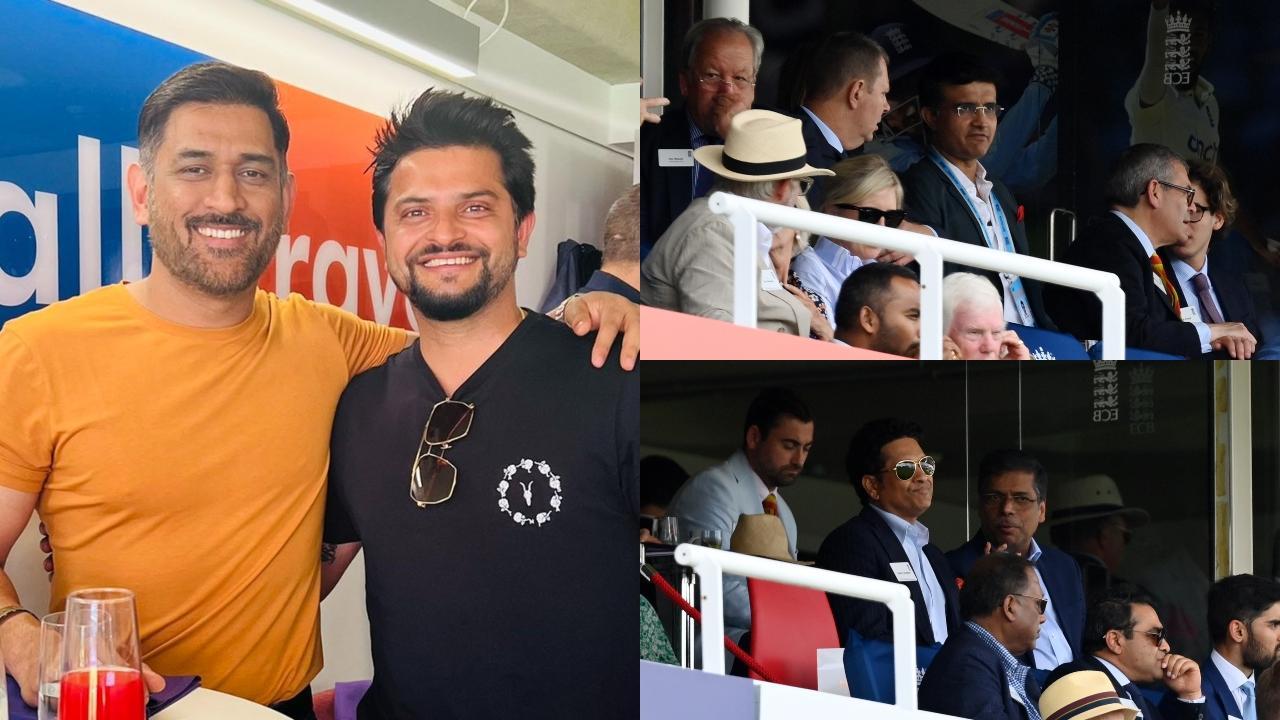 Photos: Dhoni, Tendulkar, Ganguly and more seen cheering for India at Lord's