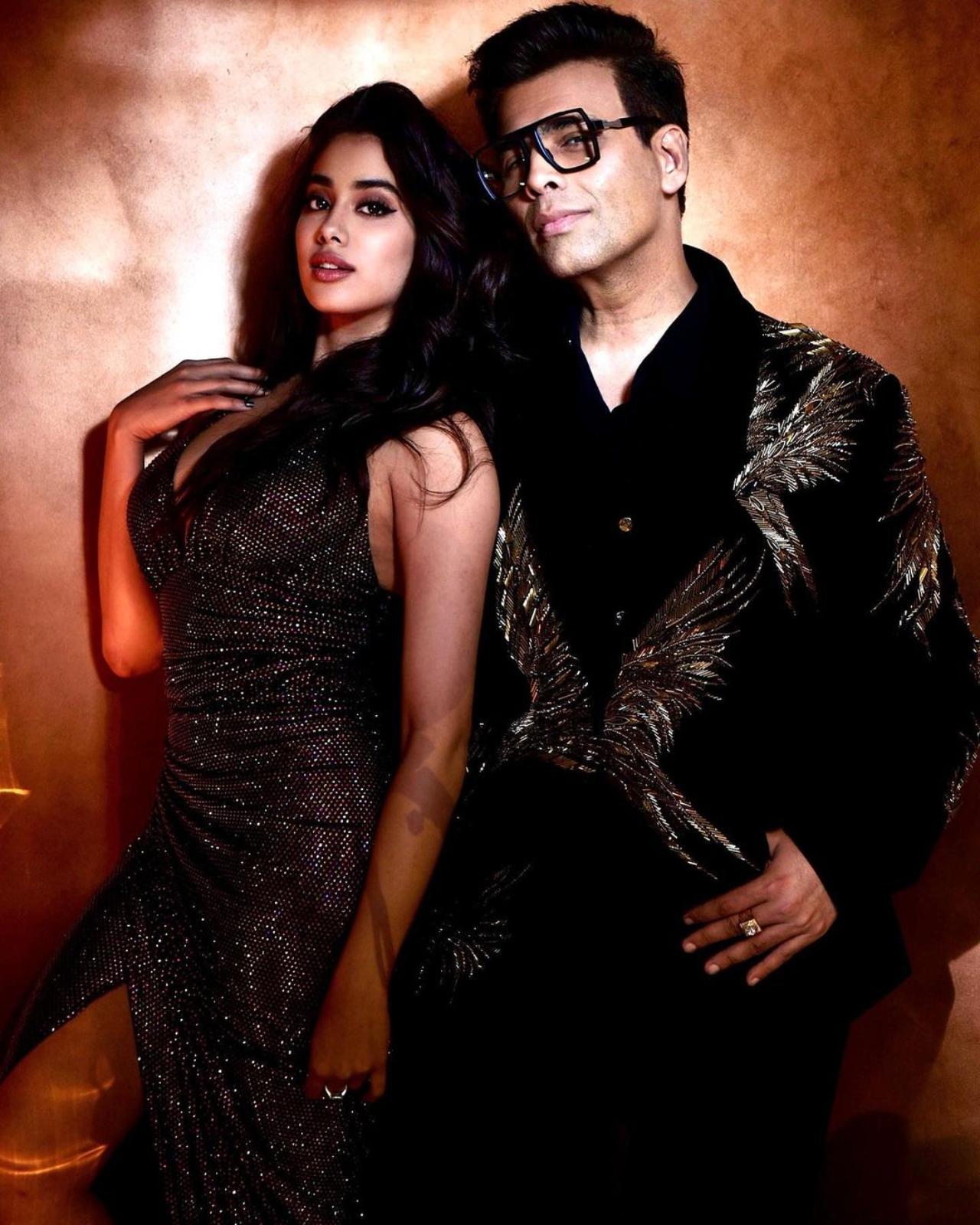 Karan calls Janhvi a sex symbol 
On the show, Karan Johar pointed out at Janhvi's fashion sense has changed considerably and she is projecting herself as a 
